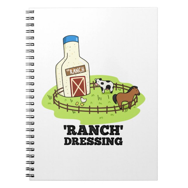 Cuaderno Aderezo Ranch Pun Comida Divertida  (Frente)