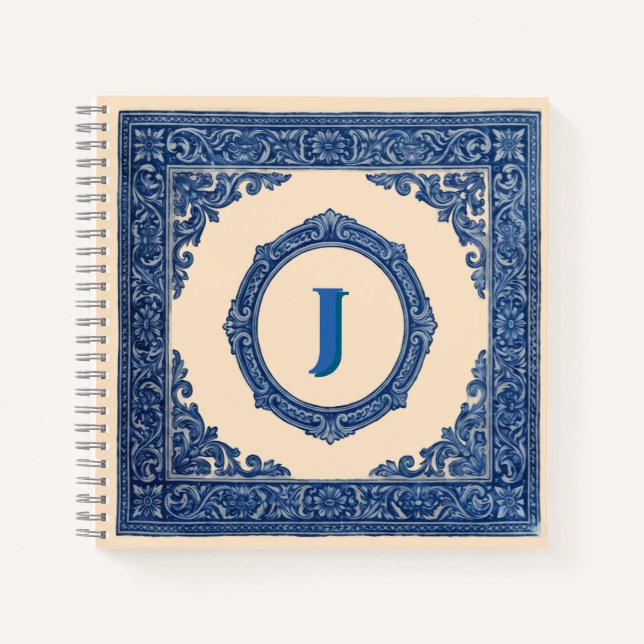 Cuaderno Aderno Espiral Personalizado: Arte de Azulejos  (Anverso)
