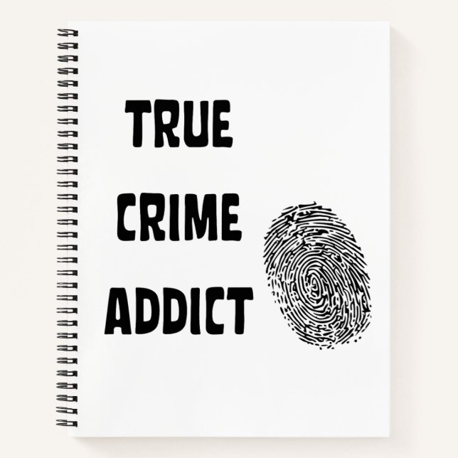 Cuaderno Adicto al crimen verdadero (Anverso)