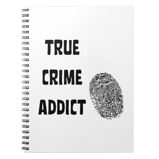 Cuaderno Adicto al crimen verdadero (Frente)