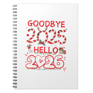 Cuaderno Adiós 2025 Hola 2026 Feliz Navidad Feliz Año