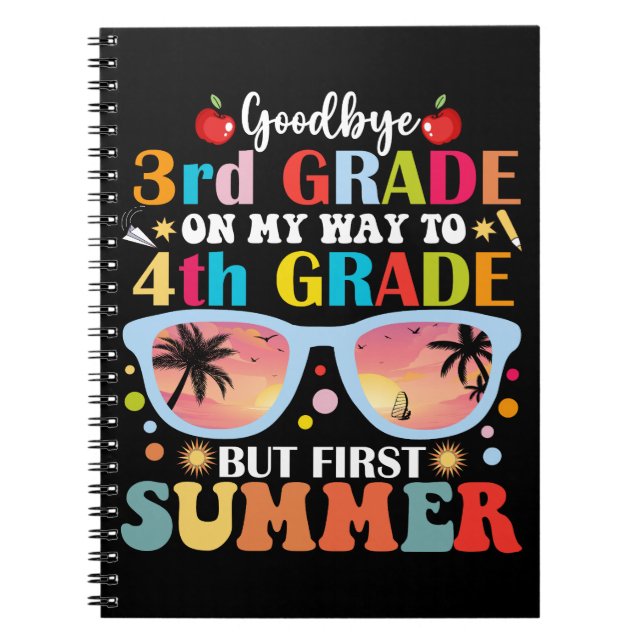 Cuaderno Adiós 3º grado Hola 4º grado pero primer verano (Frente)