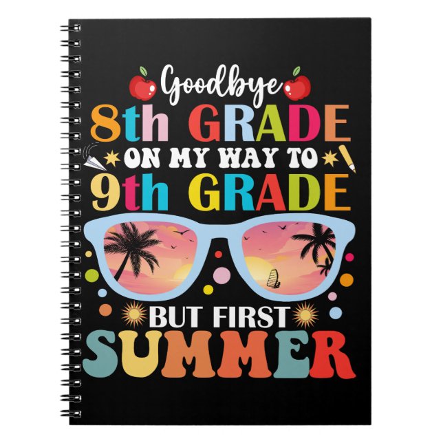 Cuaderno Adiós 8° grado Hola 9° pero primer verano (Frente)
