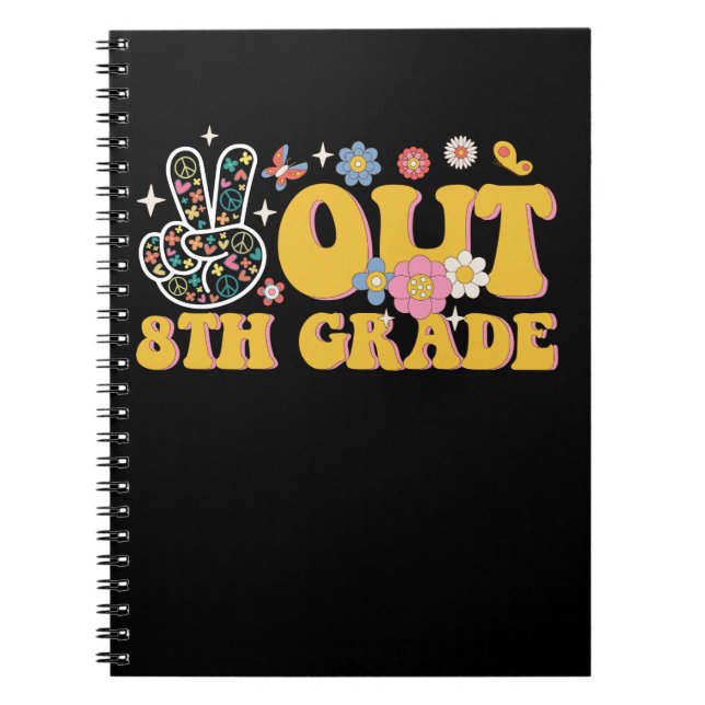 Cuaderno Adiós 8vo Grado Genial Último Día de Escuela (Frente)