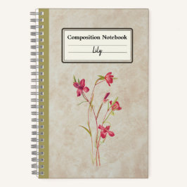 Cuaderno Adiós a la flor de primavera personalizada