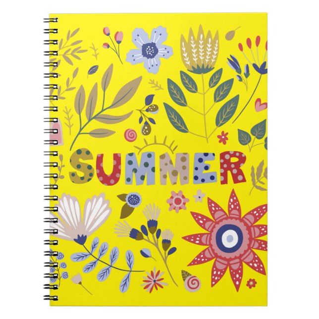 Cuaderno Adiós Escuela, Hola Summer Y Flores (Frente)