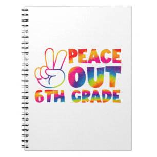 Cuaderno Adiós Sexto Grado Tie Dye Último Día 6to Grado