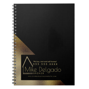 Cuaderno Administrador de propiedades elegante corredor neg