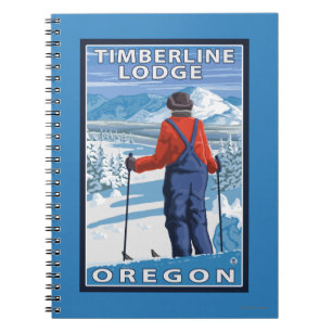 Cuaderno Admiración al esquiador - Timberline Lodge, Oregón