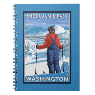 Cuaderno Admiración del esquiador - paso de Snoqualmie,