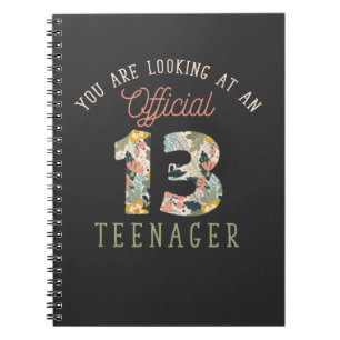 Cuaderno Adolescente oficial 13 años Chica de 13 años