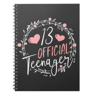 Cuaderno Adolescente oficial de 13 años Chica