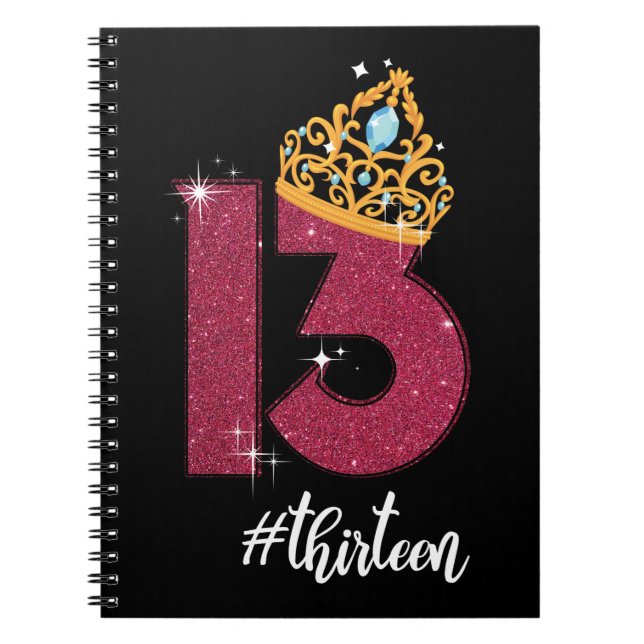 Cuaderno Adolescente oficial de 13 años regalo de cumpleaño (Frente)