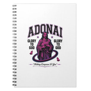 Cuaderno Adonai Gloria a Dios Diseño Vectorial Cristiano Vi