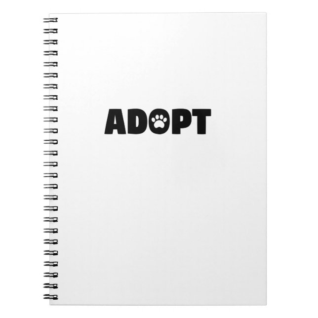Cuaderno Adoptar el bloc de notas de la hoja de rescate (Frente)