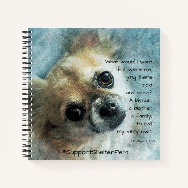 Cuaderno Adoptar un Mascota de refugio - Chihuahua (Anverso)