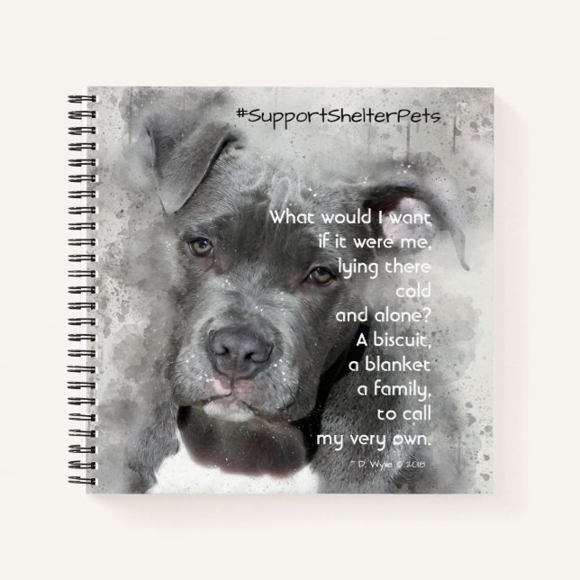 Cuaderno Adoptar Un Mascota De Refugio - Toro De Pit (Anverso)