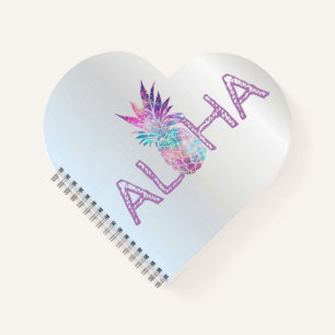 Cuaderno Adorable Aloha Piña Hawaiana, Plata