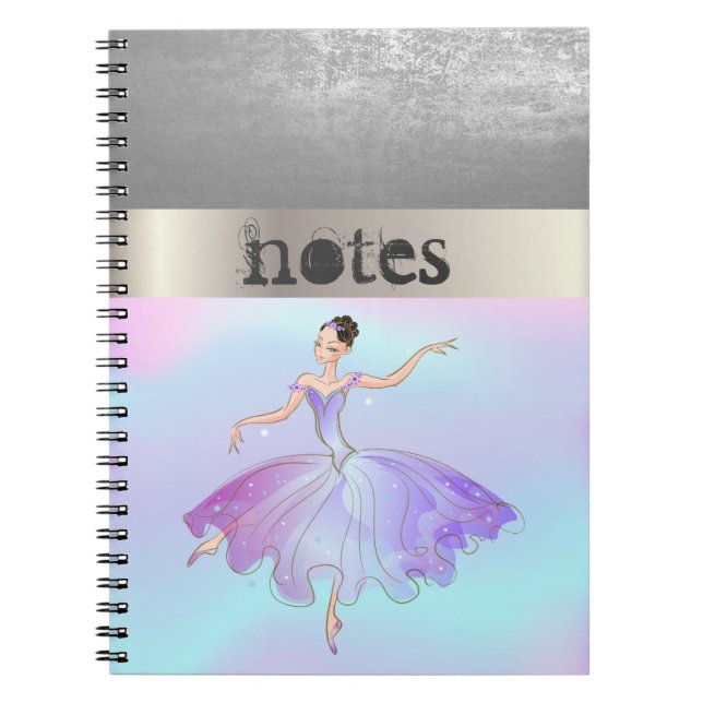 Cuaderno Adorable Bailarina Holográfica con Estilo (Frente)