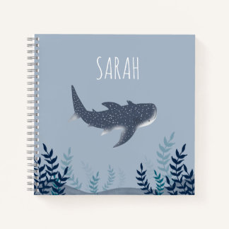 Cuaderno Adorable bajo el nombre del tiburón ballena marino