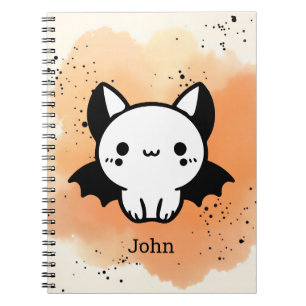 Cuaderno Adorable Bat Buddy - Arte de guardería Minimalista