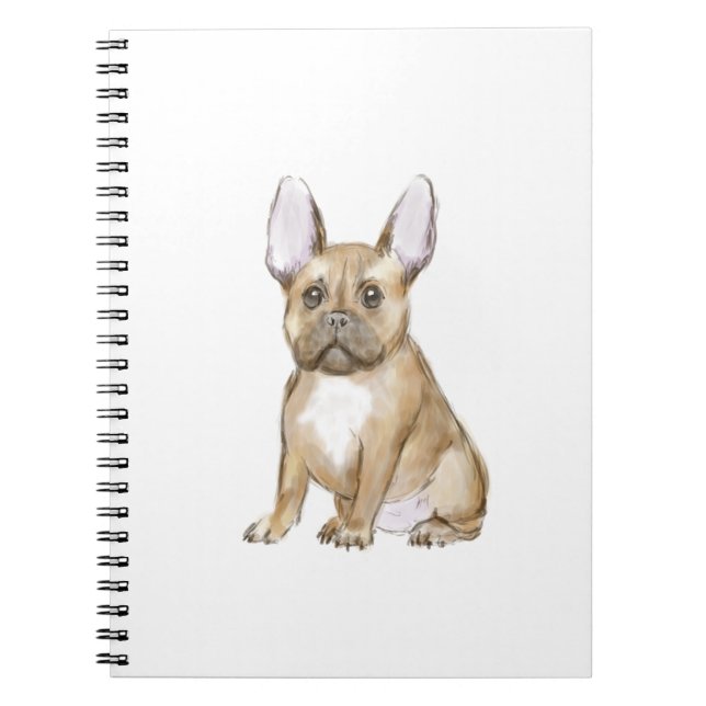 Cuaderno Adorable cachorro de bulldog francés (Frente)