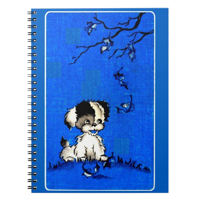 Cuaderno adorable cachorro en otoño (Frente)