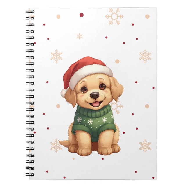 Cuaderno Adorable Christmas Dog - Festive Puppy Christmas (Frente)