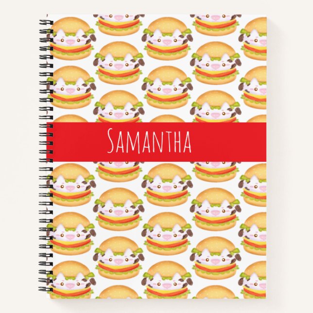 Cuaderno Adorable Cow Hamburger (Anverso)
