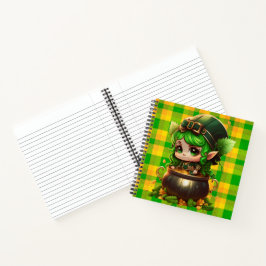 CUADERNO ADORABLE CUTE SMILIING IRLANDA LEPRECHAUN CHICA