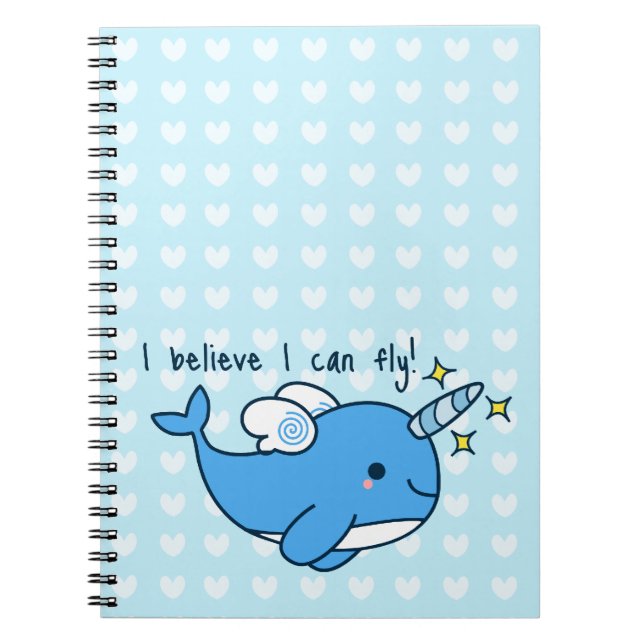 Cuaderno adorable de Kawaii Narwhal (Frente)
