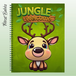 Cuaderno Adorable Deer Reindeer Doe Fawn Cartoon Graphic 🦌