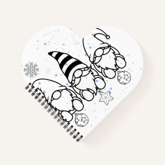 Cuaderno Adorable diseño navideño de gnomos de Navidad.