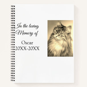 Cuaderno adorable funeral de honor agregar foto de nombre m