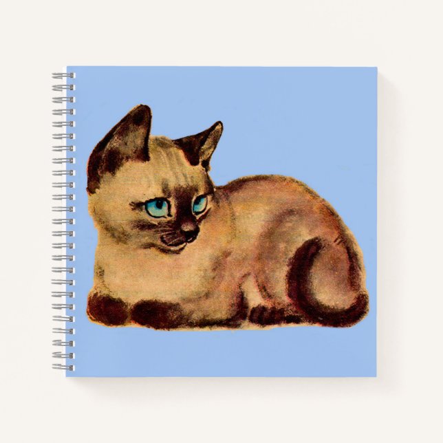 Cuaderno adorable gatito siamés (Anverso)