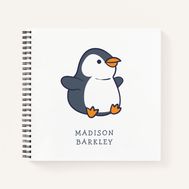 Cuaderno Adorable para niños pingüinos (Anverso)