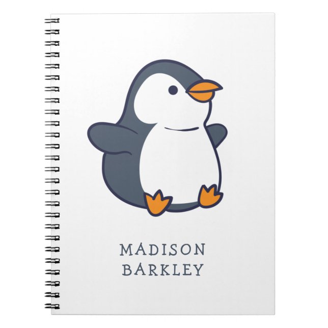 Cuaderno Adorable para niños pingüinos (Frente)