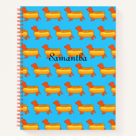 Cuaderno Adorable perro caliente de Dachshund