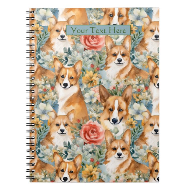 Cuaderno Adorable Personalizado Puppy (Frente)