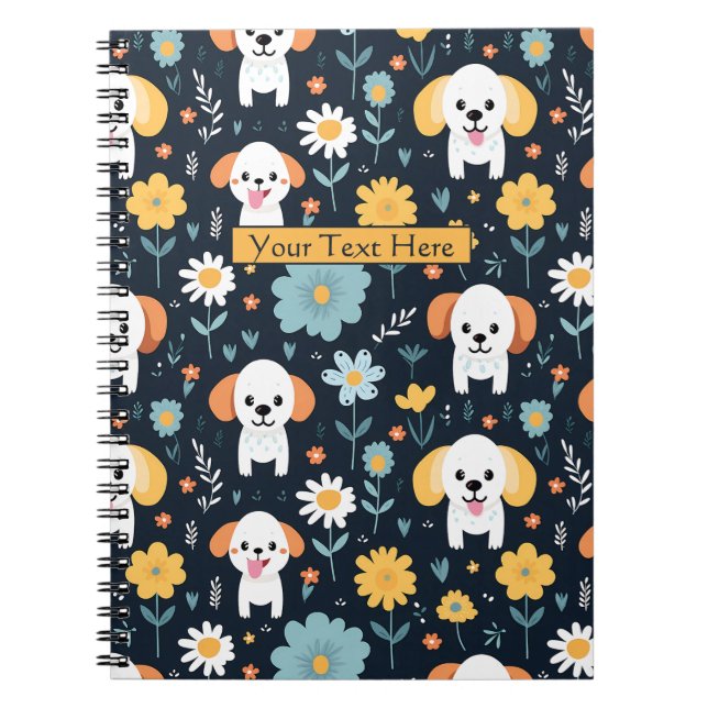 Cuaderno Adorable Personalizado Puppy (Frente)
