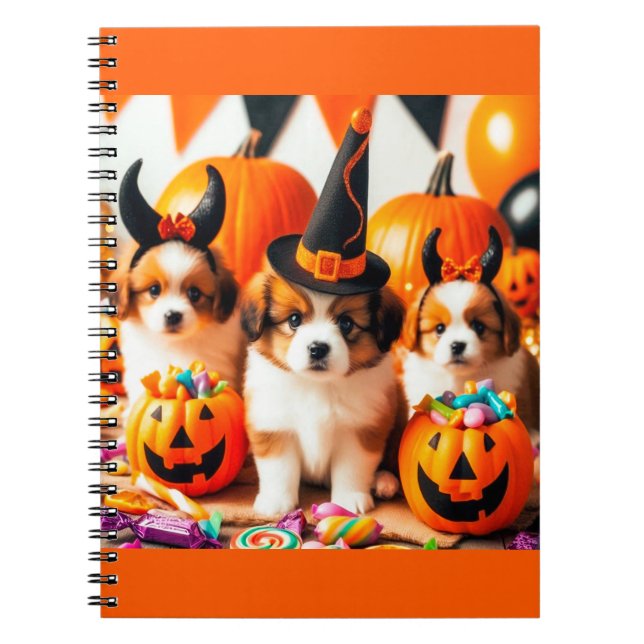 Cuaderno Adorable puppies halloween  (Frente)