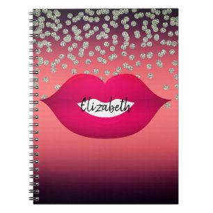 Cuaderno Adorable Red Shiny Relieve metalizado Confetal, Di
