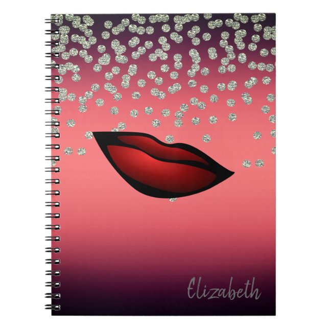 Cuaderno Adorable Relieve metalizado brillante, Diamante, L (Frente)