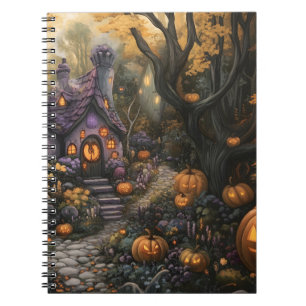 Cuaderno Adorable Spooky House y parche de calabaza de Hall