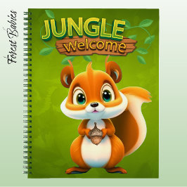 Cuaderno Adorable Squirrel Wildlife Nature Lover Green 🐿