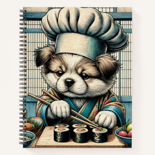 Cuaderno Adorable Sushi Chef Puppy