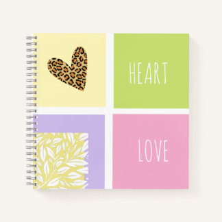 Cuaderno Adorable texto personalizado en la parte posterior
