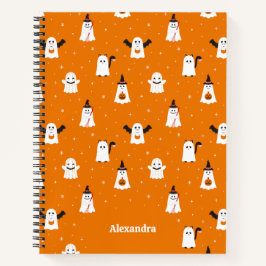 Cuaderno Adorable truco de Halloween o Personalizado del tr