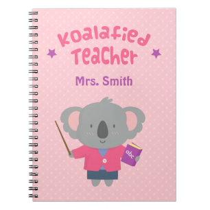 Cuaderno Adorable y Divertido Profesor Koala con Juegos de