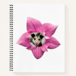 Cuaderno Adorablemente Lindo Bebé Zarigüeya Floral